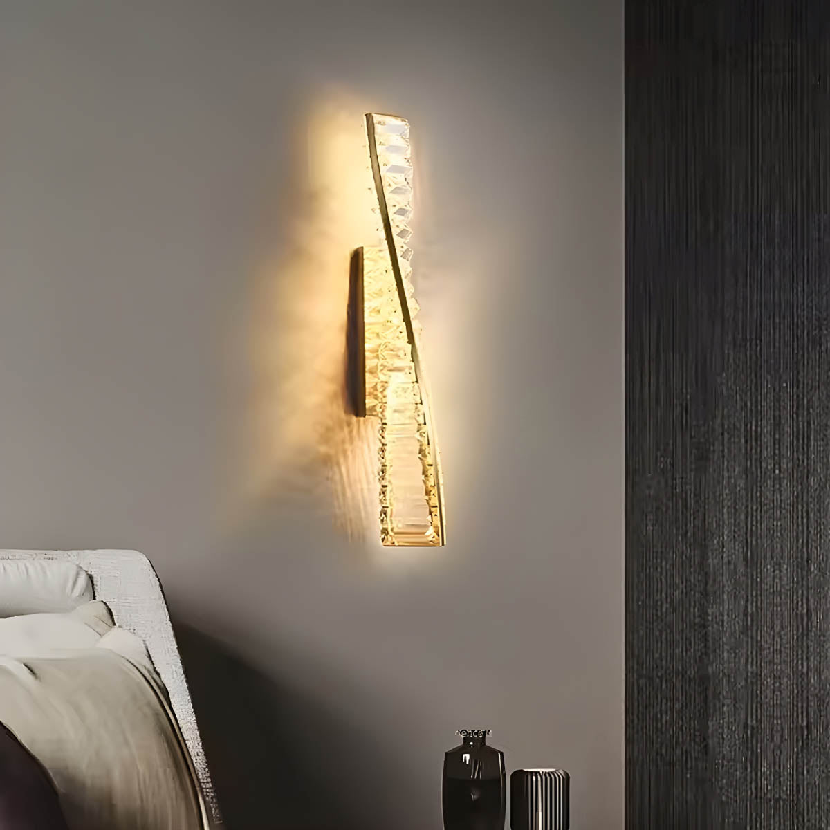Crystal & Stainless Steel Round, Linear & Wall Light Collection