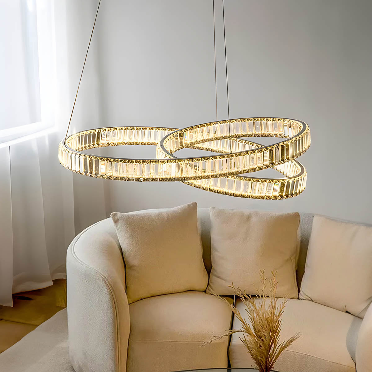 Crystal & Stainless Steel Round, Linear & Wall Light Collection