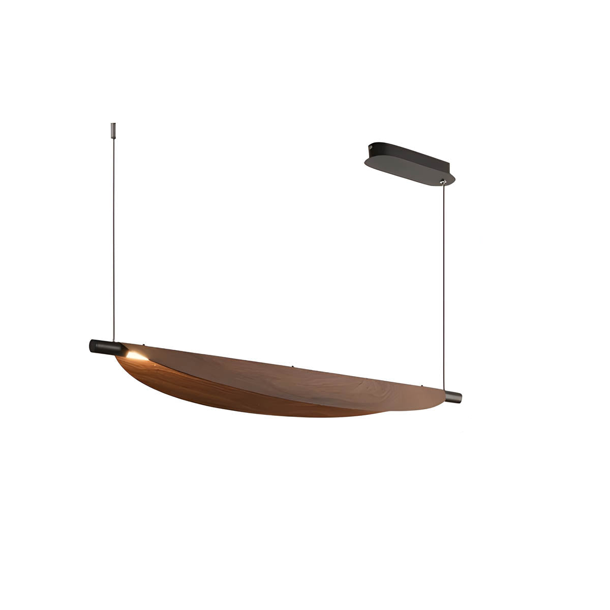 Wood & Iron “Fune” Wall or Pendant Lamp — Minimalist Nature-Inspired Lighting