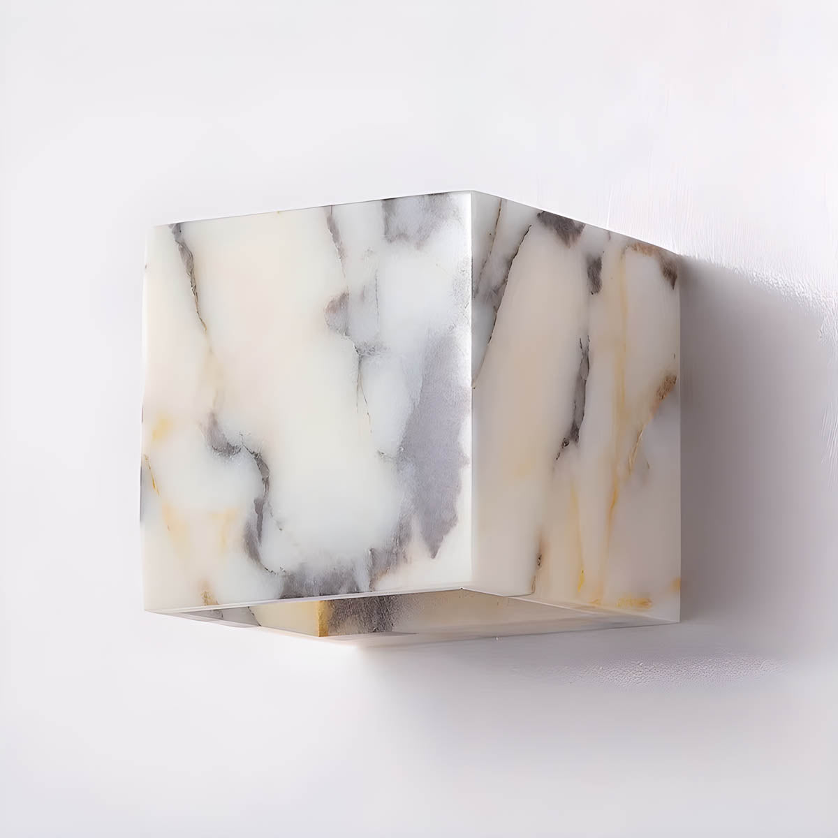 Natural Stone Cube LED Wall Light