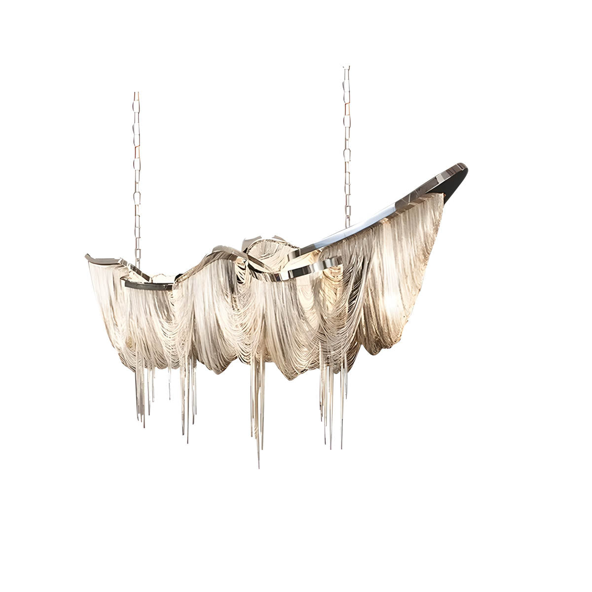 Pendant Light with Aluminium Tassels E14 120-160 cm