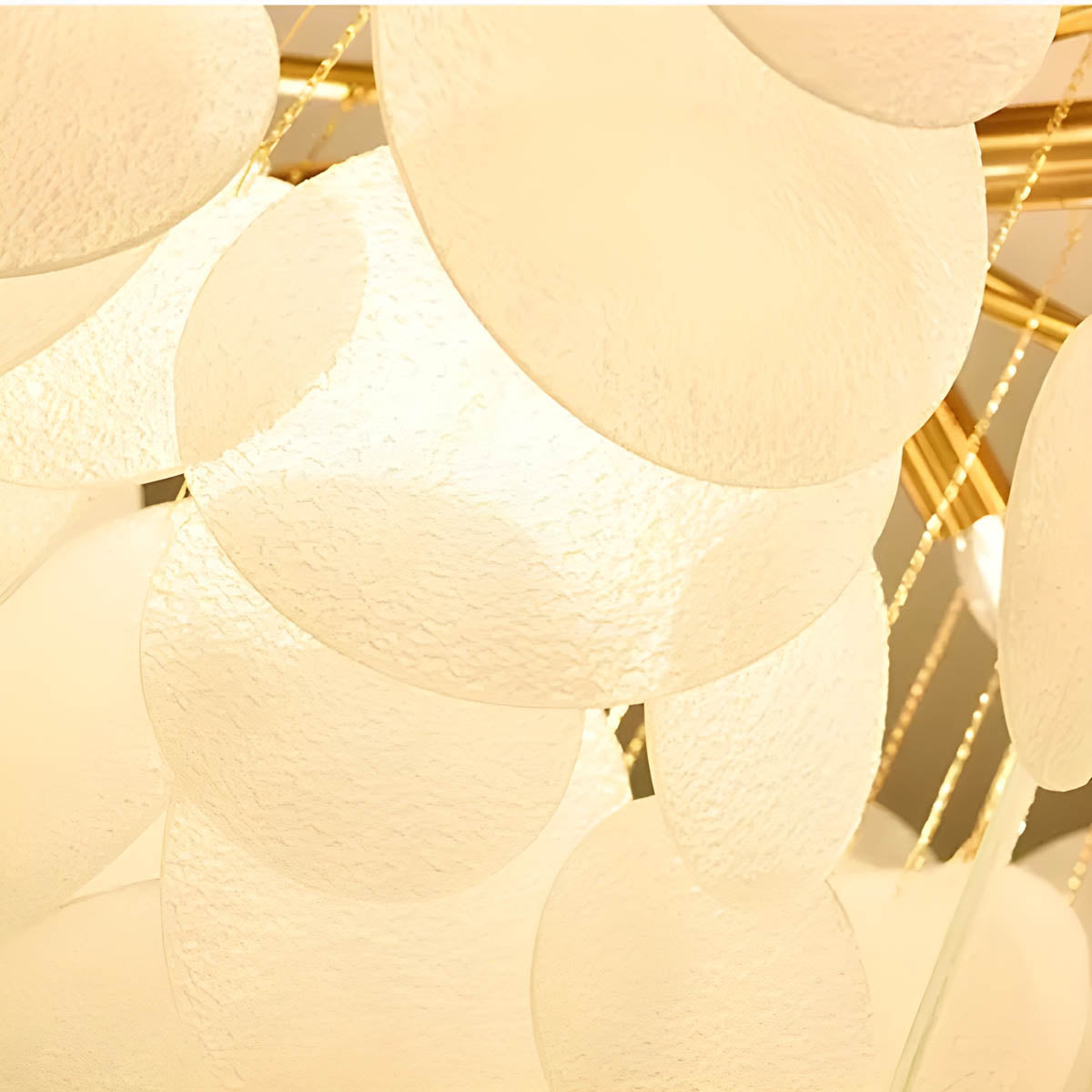 Semi-flush Ceiling Light with Diamond-effect Glass Shade