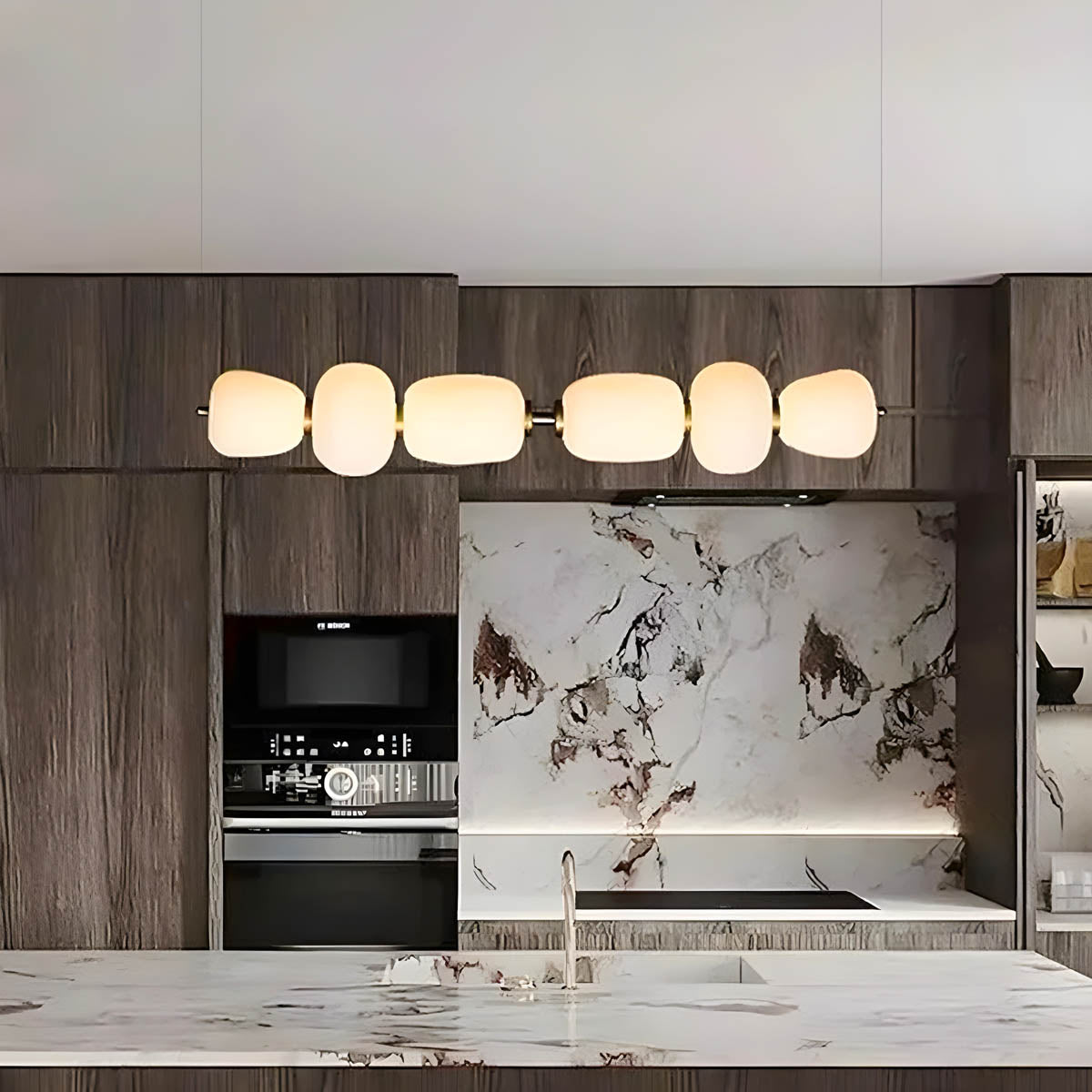 Acrylic & Metal 105 cm Semi-Flush Linear LED Lamp