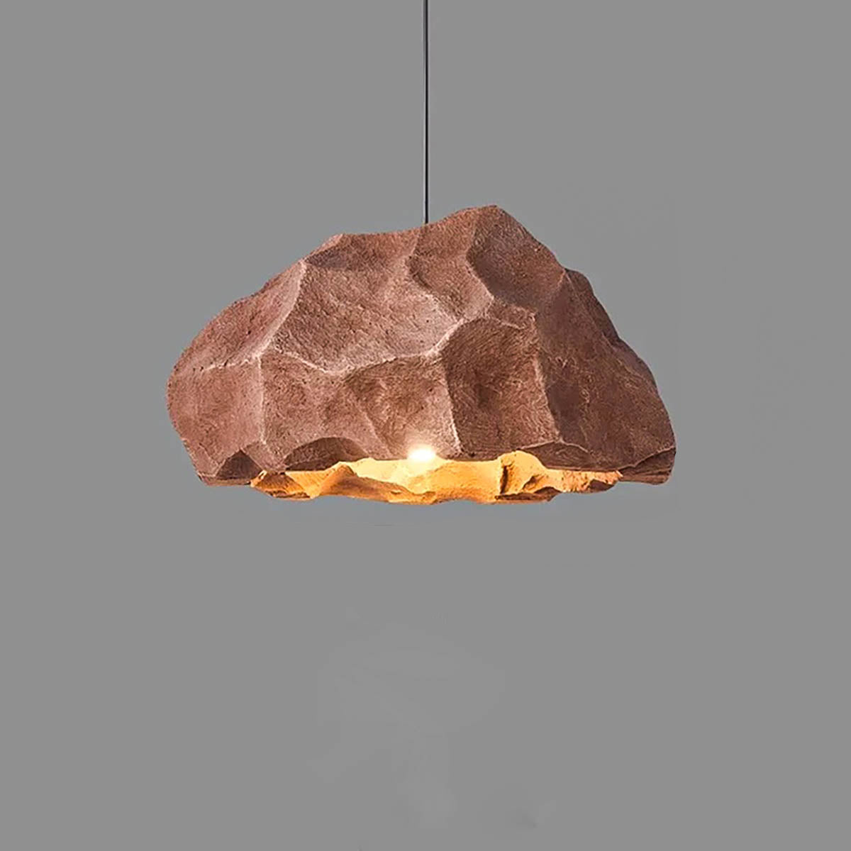 Rock-Effect Pendant Light Cord-Pendant E27 LED, 52×30 cm