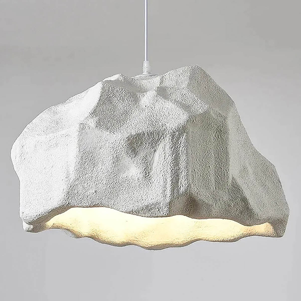 Rock-Effect Pendant Light Cord-Pendant E27 LED, 52×30 cm