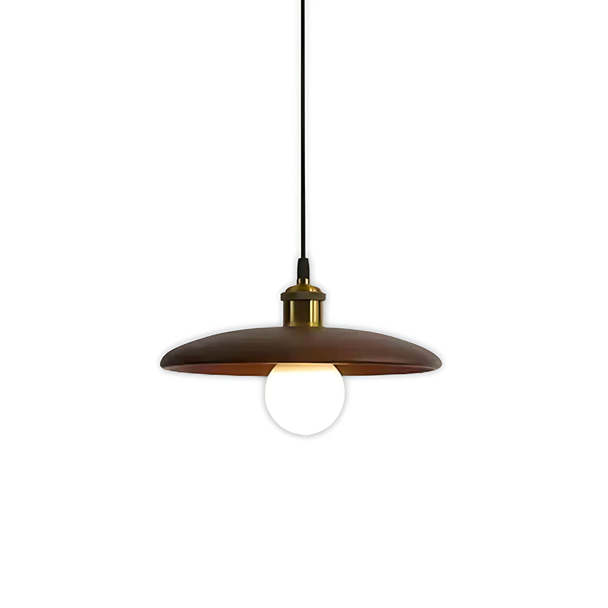 Wood saucer pendant light LED E27, Ø 18 / 28 cm