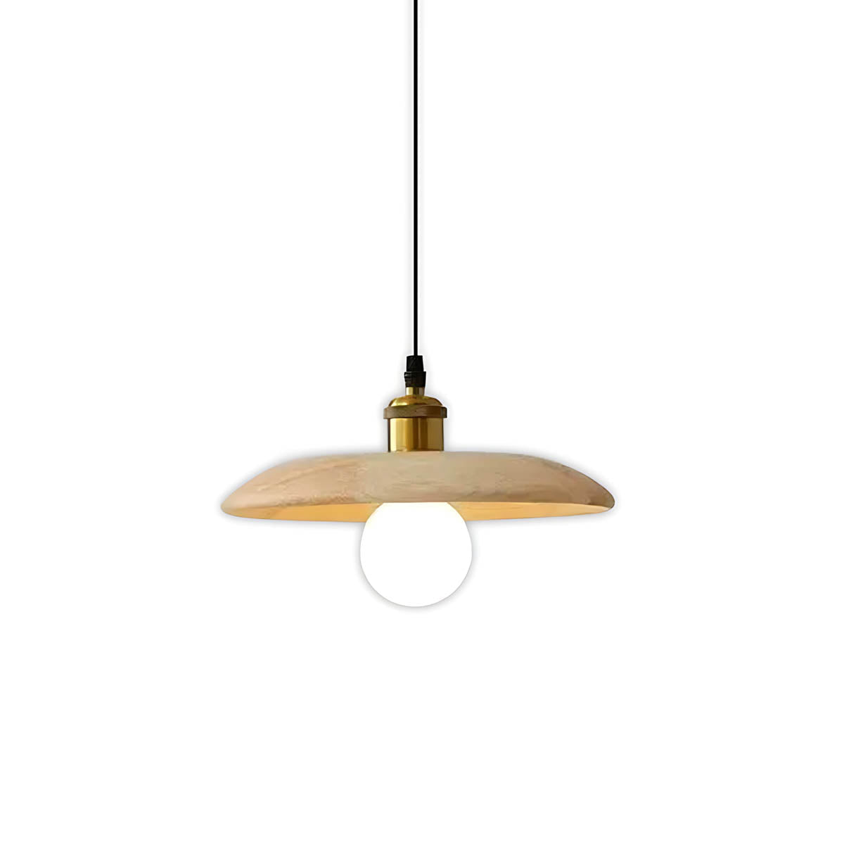 Wood saucer pendant light LED E27, Ø 18 / 28 cm
