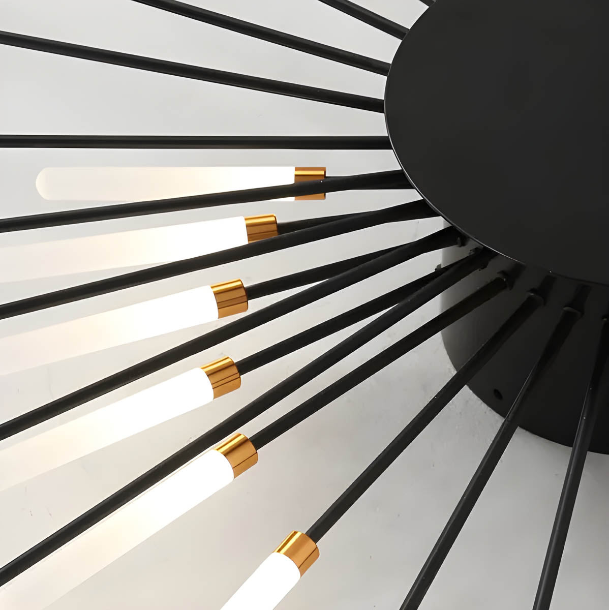 Aluminium and Acrylic LED Semi-Flush Chandelier