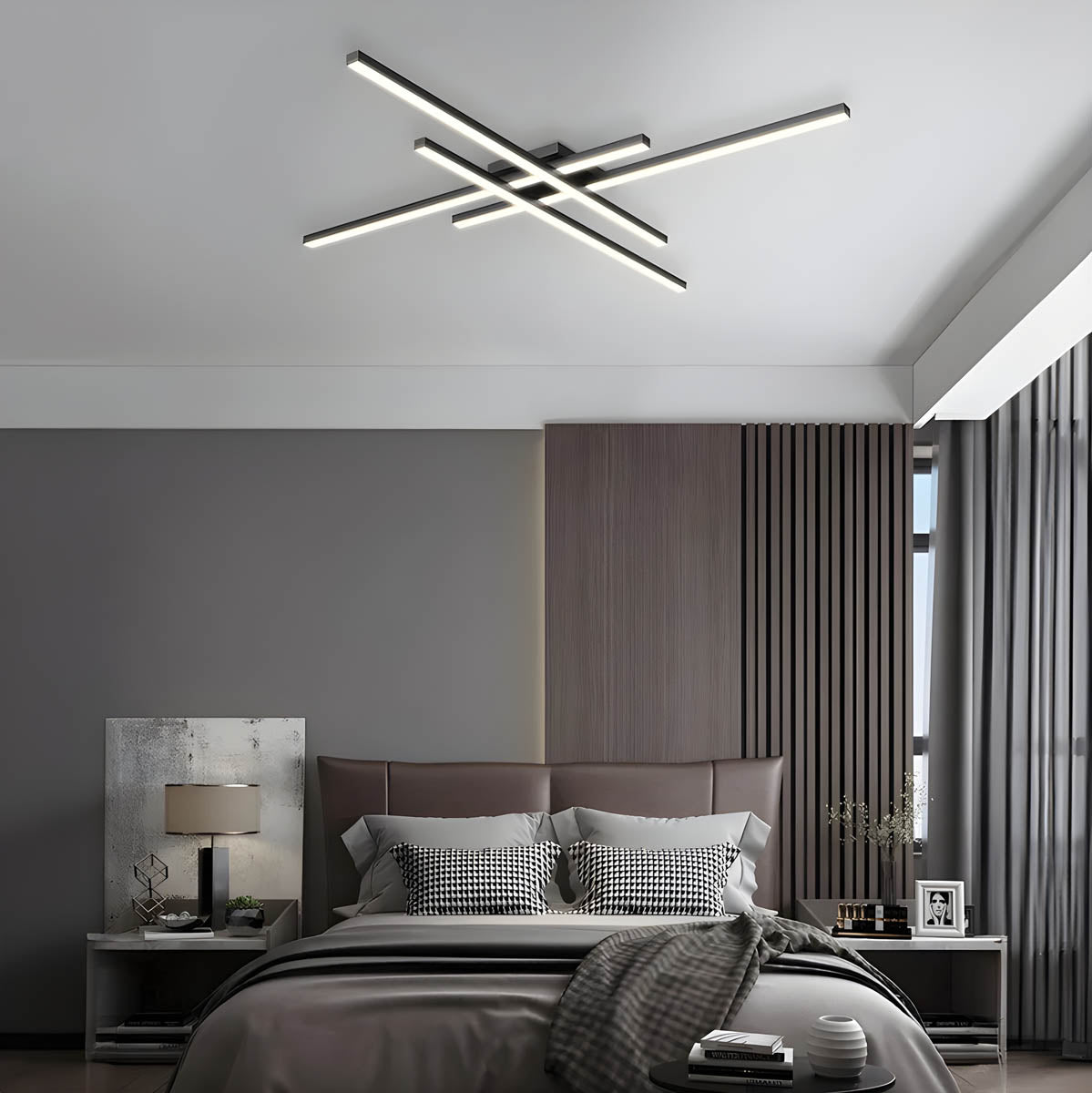 Aluminium & acrylic surface-mount LED ceiling light