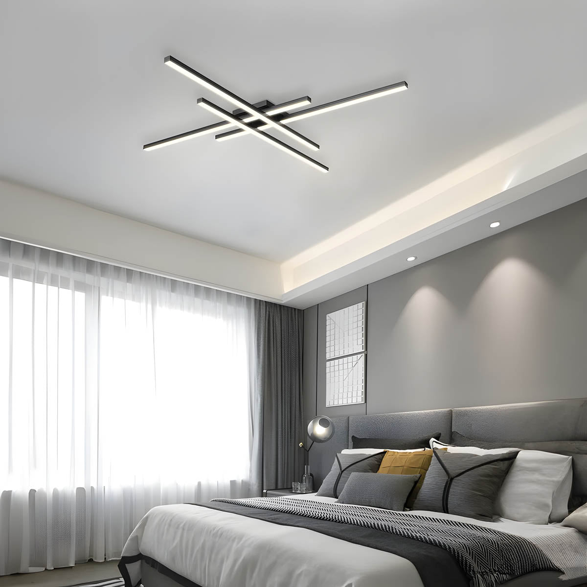 Aluminium & acrylic surface-mount LED ceiling light