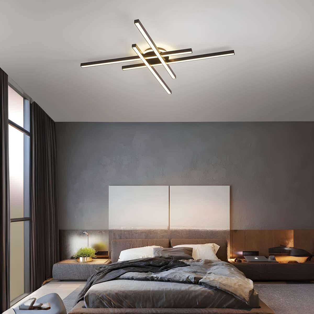 Aluminium & acrylic surface-mount LED ceiling light