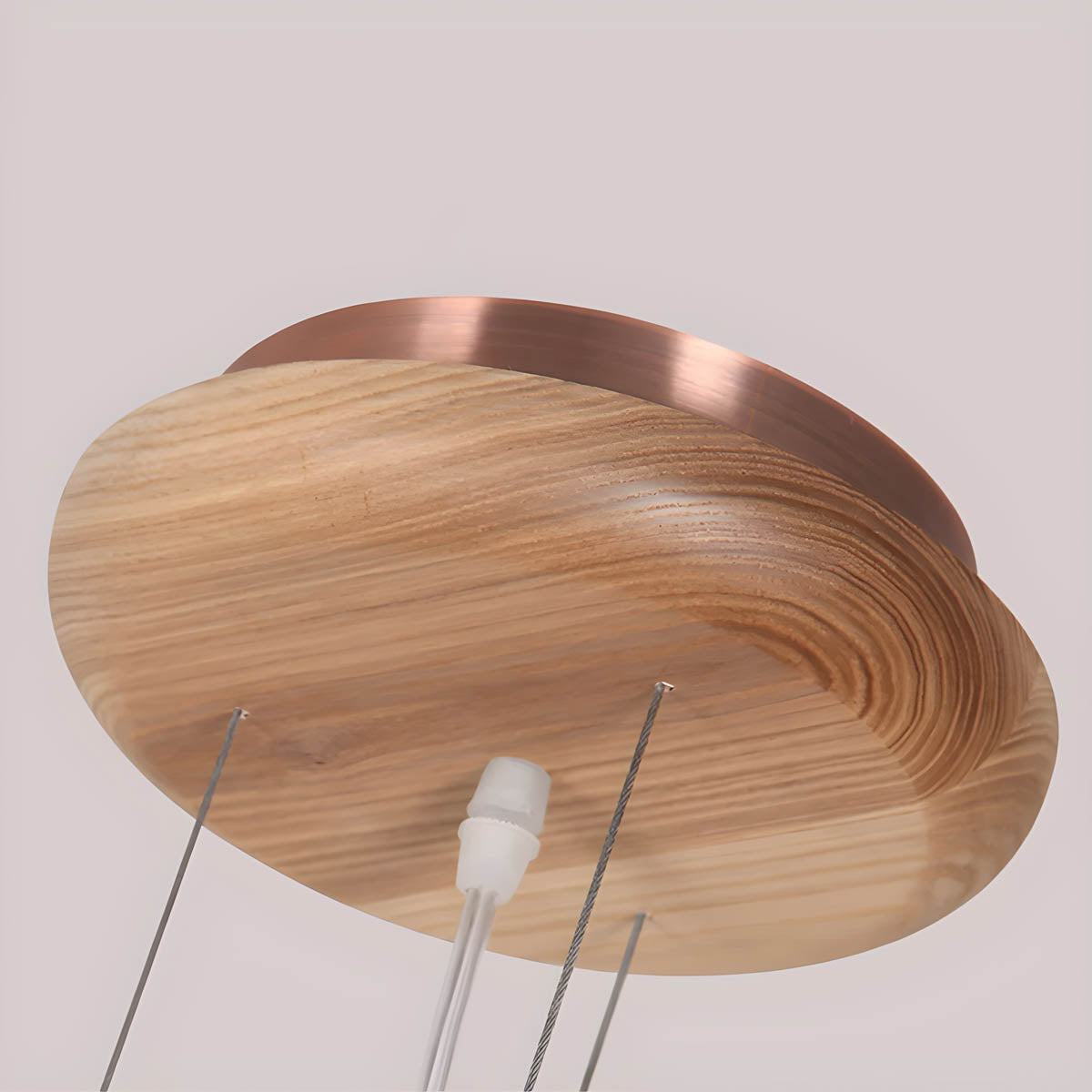 Natural Wood & Acrylic 12-Light Chandelier G4 LEDs, 128×45 cm