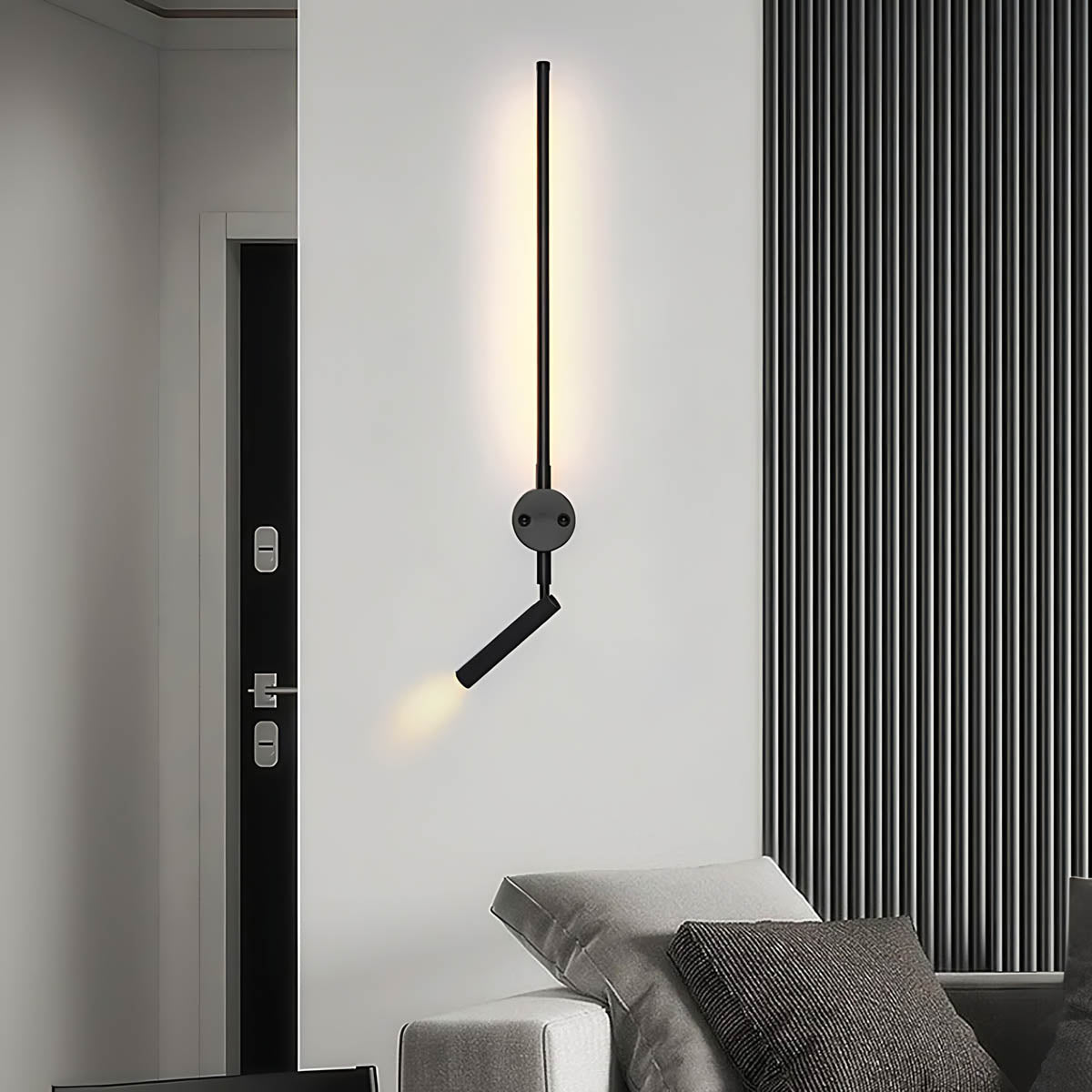 JOAO aluminium LED wall sconce with spotlight bar