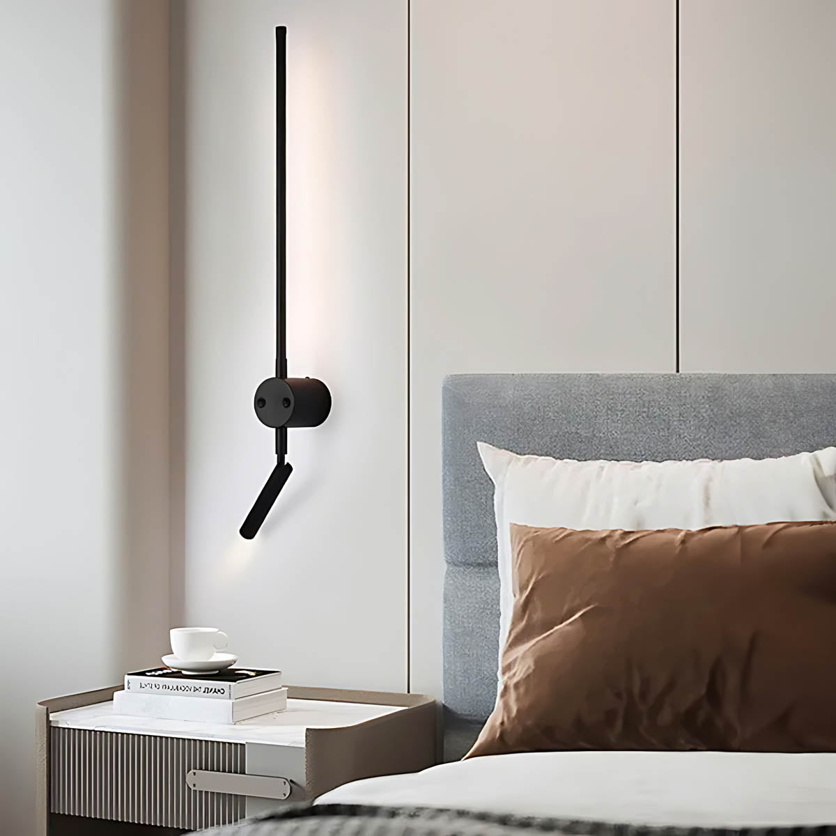 Aluminium LED wall sconce with spotlight bar