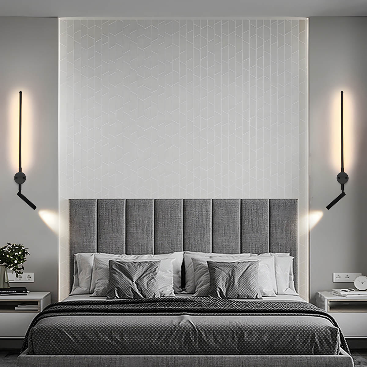 Aluminium LED wall sconce with spotlight bar