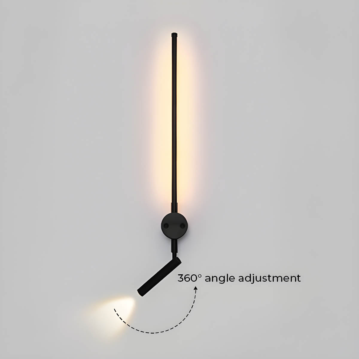 Aluminium LED wall sconce with spotlight bar