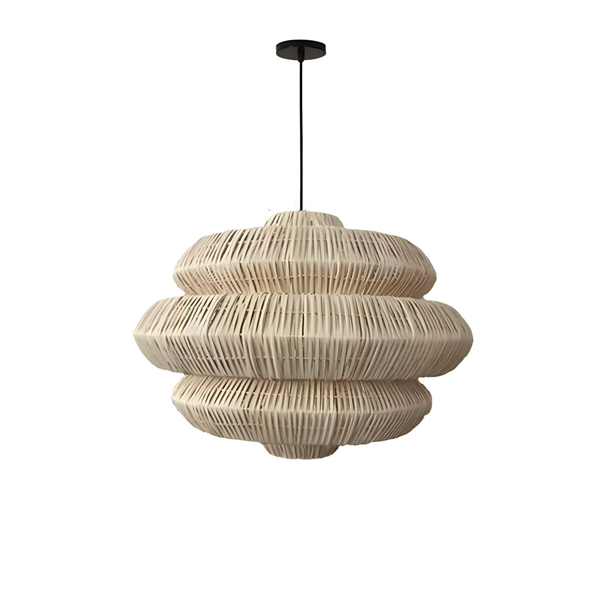 Layered Rattan Pendant Light E27 40-80 cm