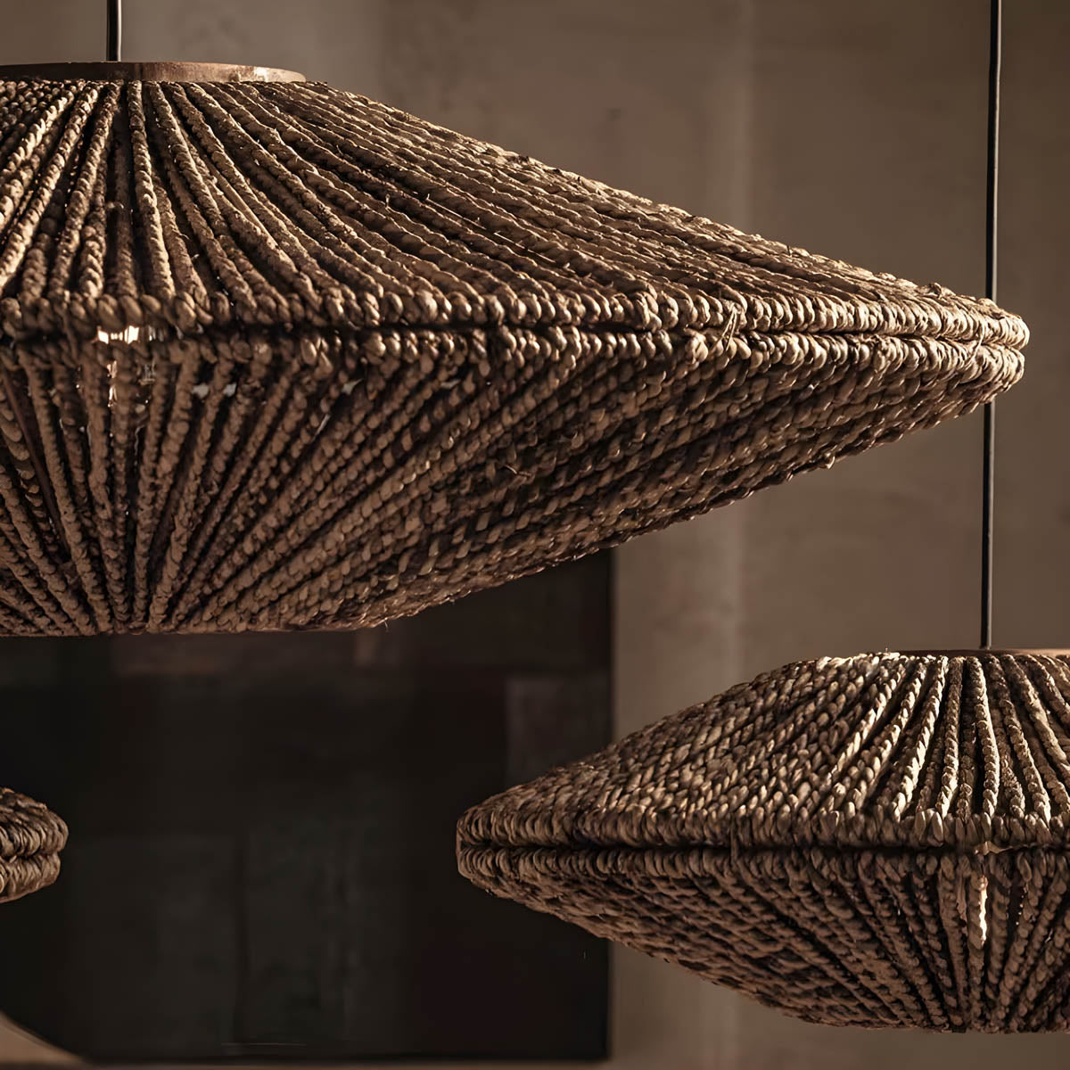 Hand-Knitted Rattan Pendant Light LED