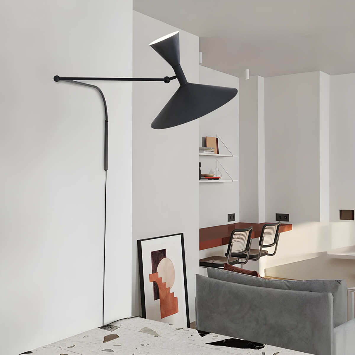 Dual-Light Industrial Wall Lamp “KONRAD” – Megaphone Style