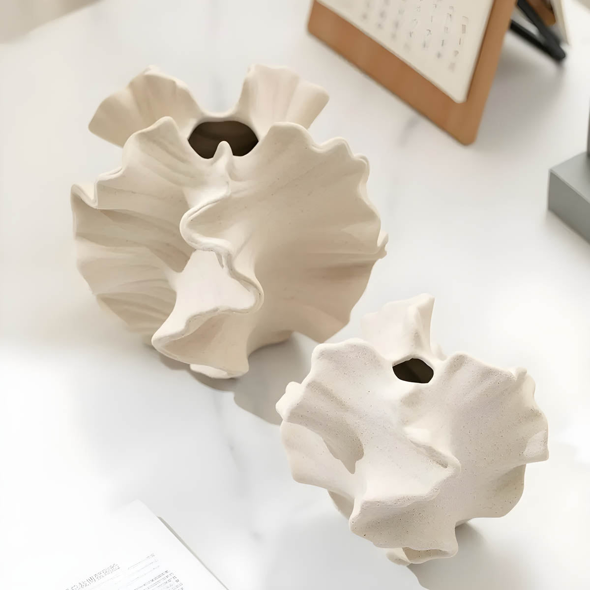 Ceramic Coral-Inspired Decorative Vase