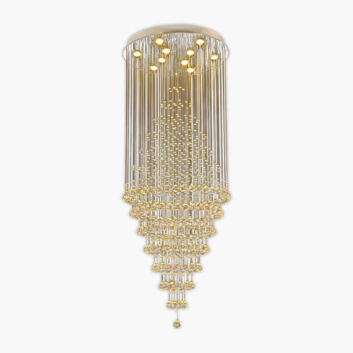 LENKA Crystal Chandelier with Stainless Steel Frame and K9 Crystals, 40–300 cm