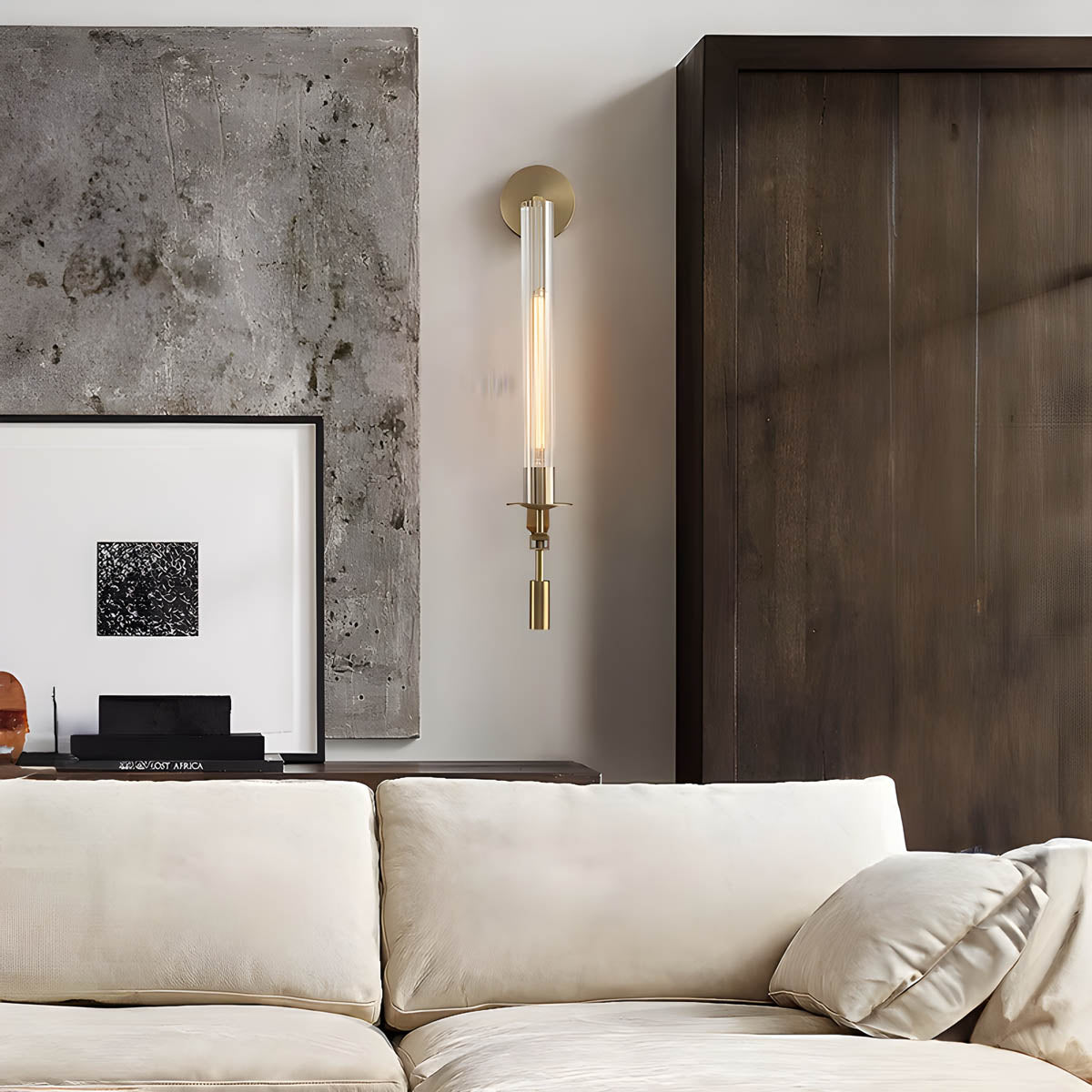 Metal & Glass LED Wall Light – LEXIE Nordic Long Sconce