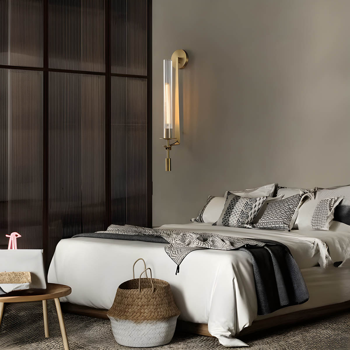 Metal & Glass LED Wall Light – LEXIE Nordic Long Sconce