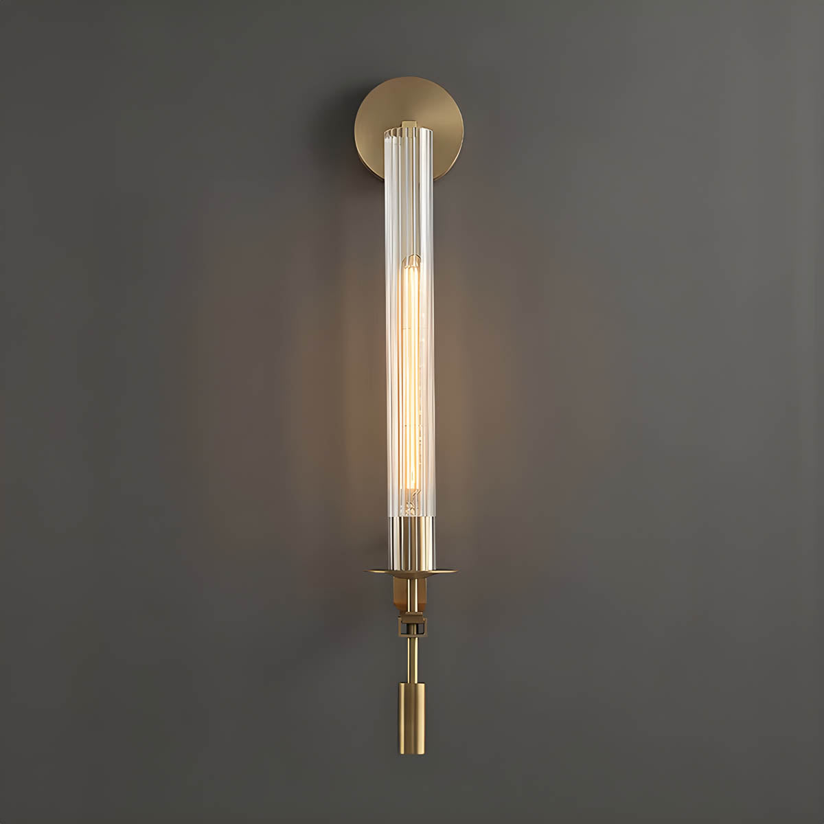 Metal & Glass LED Wall Light – LEXIE Nordic Long Sconce