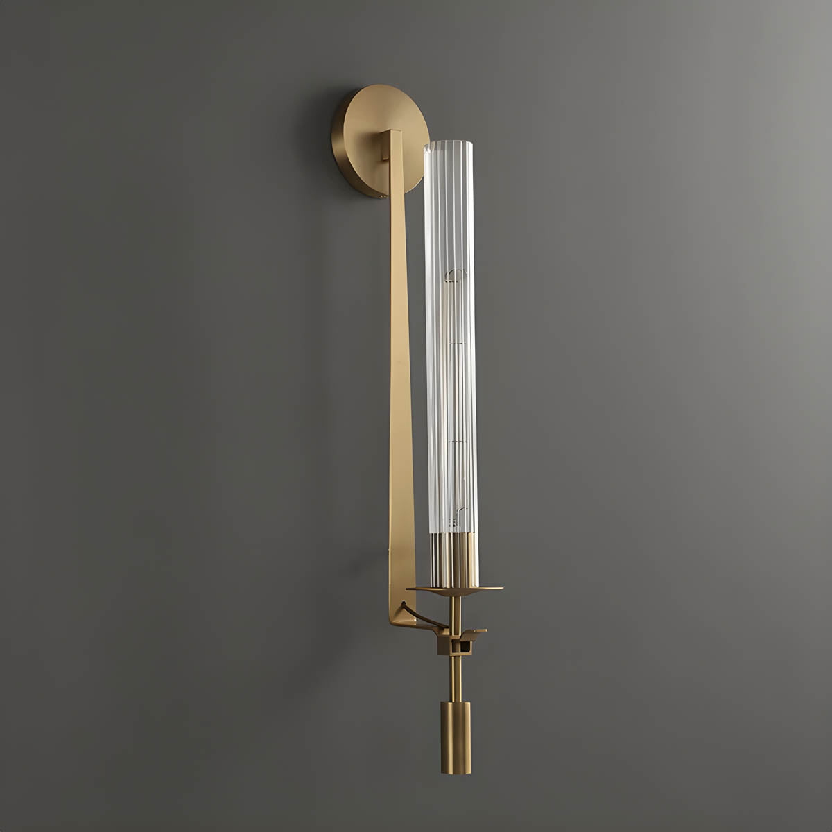 Metal & Glass LED Wall Light – LEXIE Nordic Long Sconce
