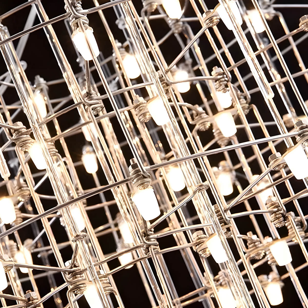 Cascade Rod & Crystal-Accent LED Chandelier