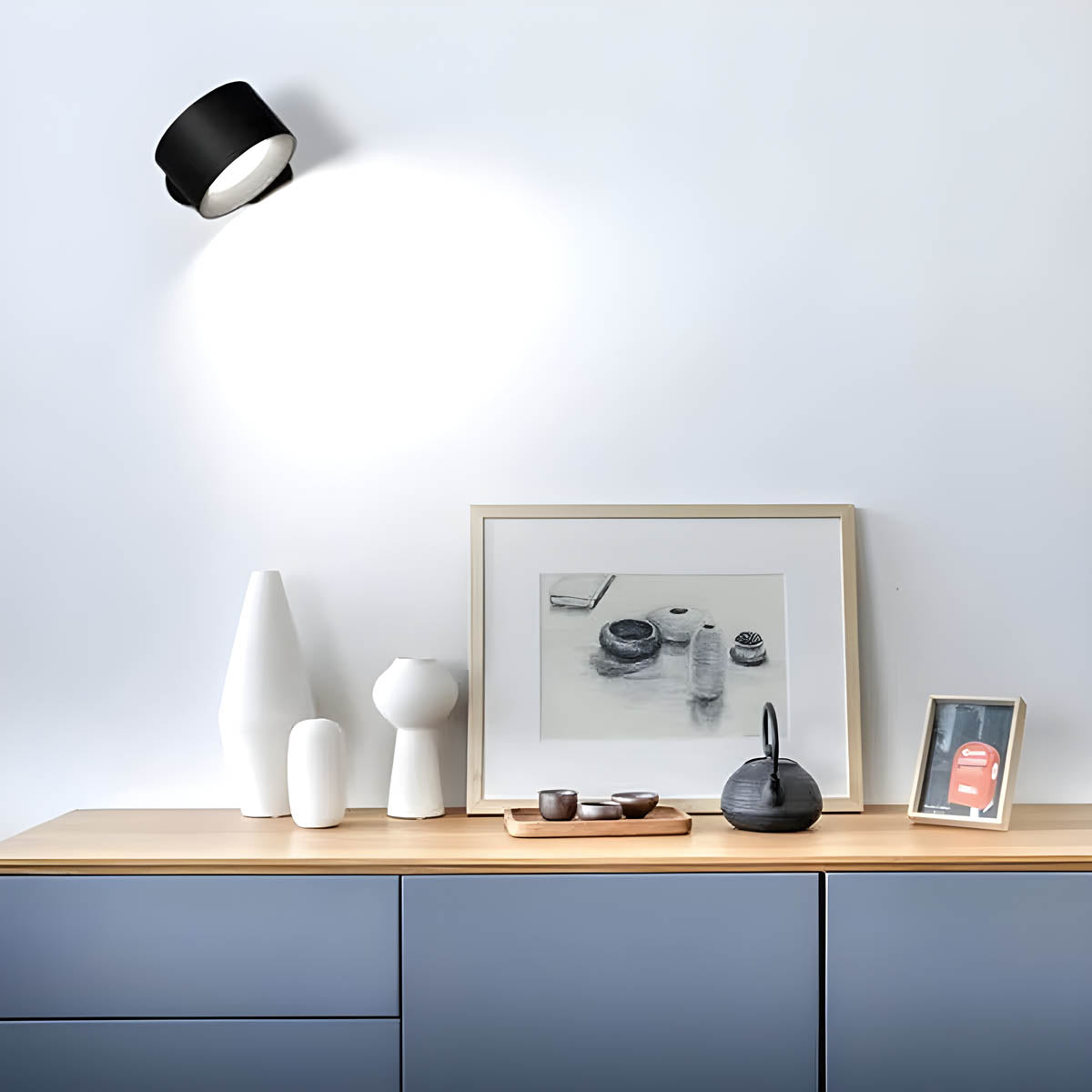 Lunor Rechargeable Cordless LED Wall Sconce 3-Brightness & 3-Colour Modes with 2000 mAh Battery