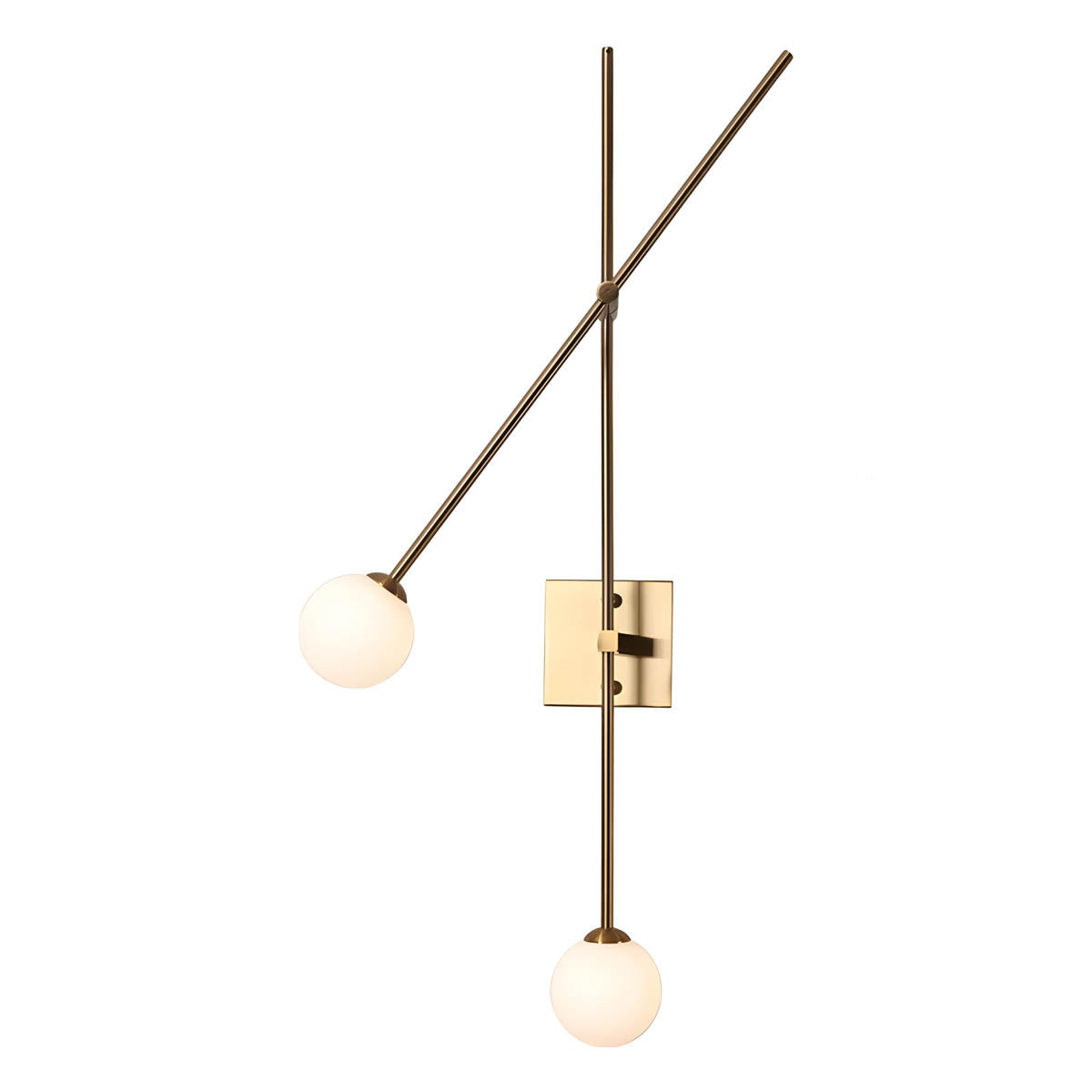 Iron two-bar wall light LED