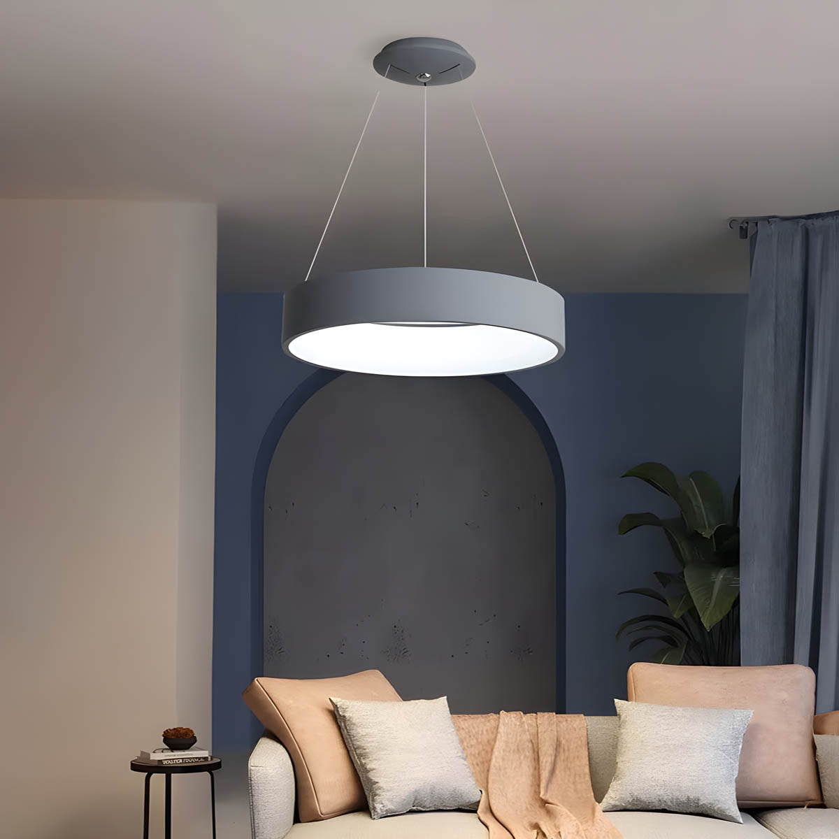 Minimal Metal LED Ring Pendant Light MACIRRA