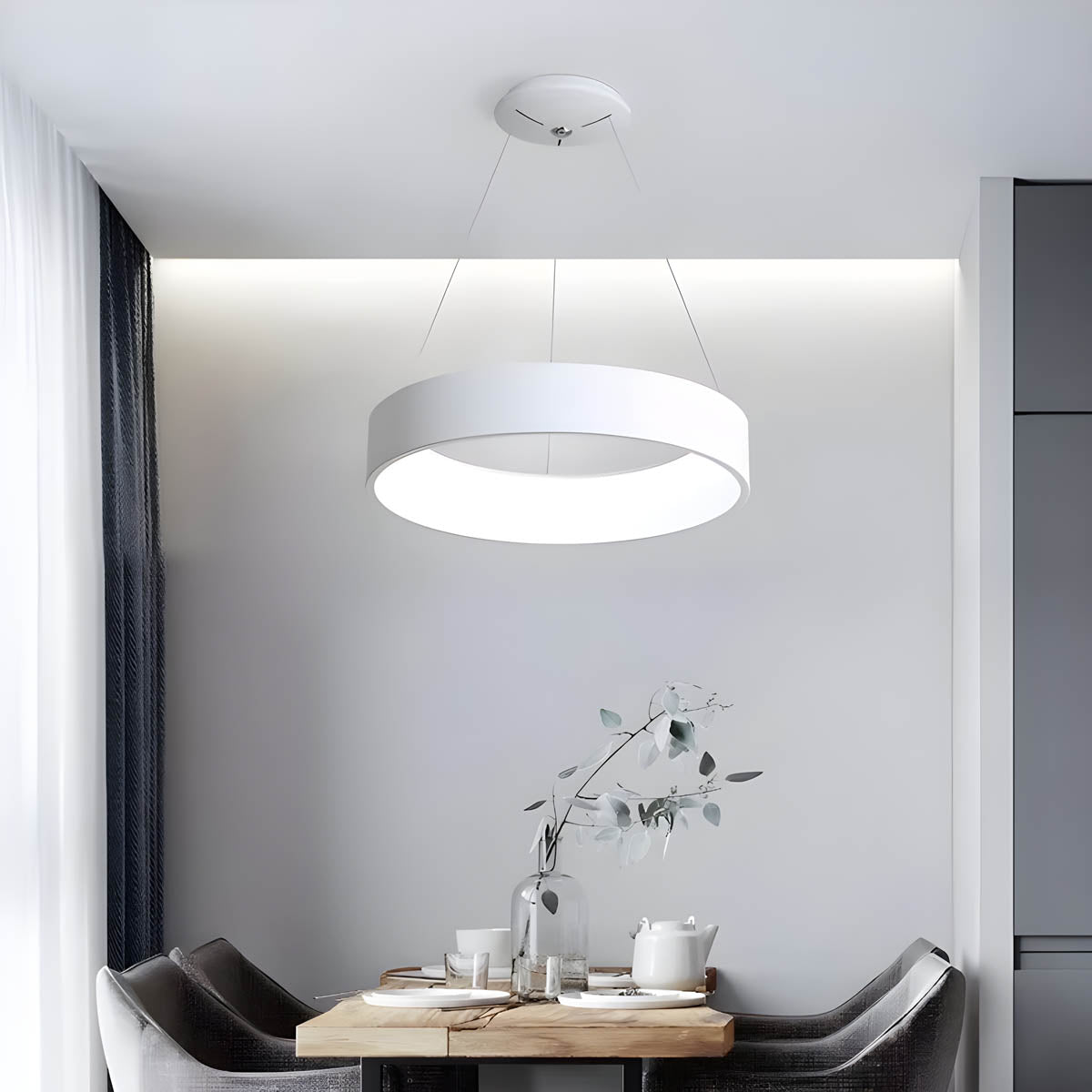 Minimal Metal LED Ring Pendant Light MACIRRA
