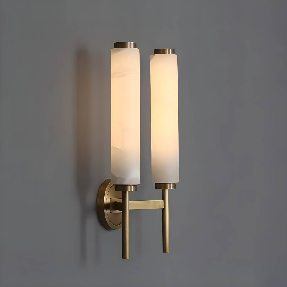 Marble & copper wall light E14 LED