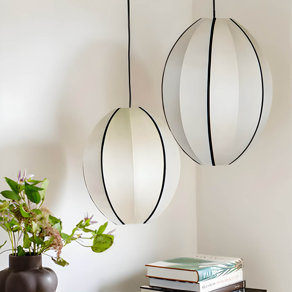 Fabric pendant light – soft lantern design