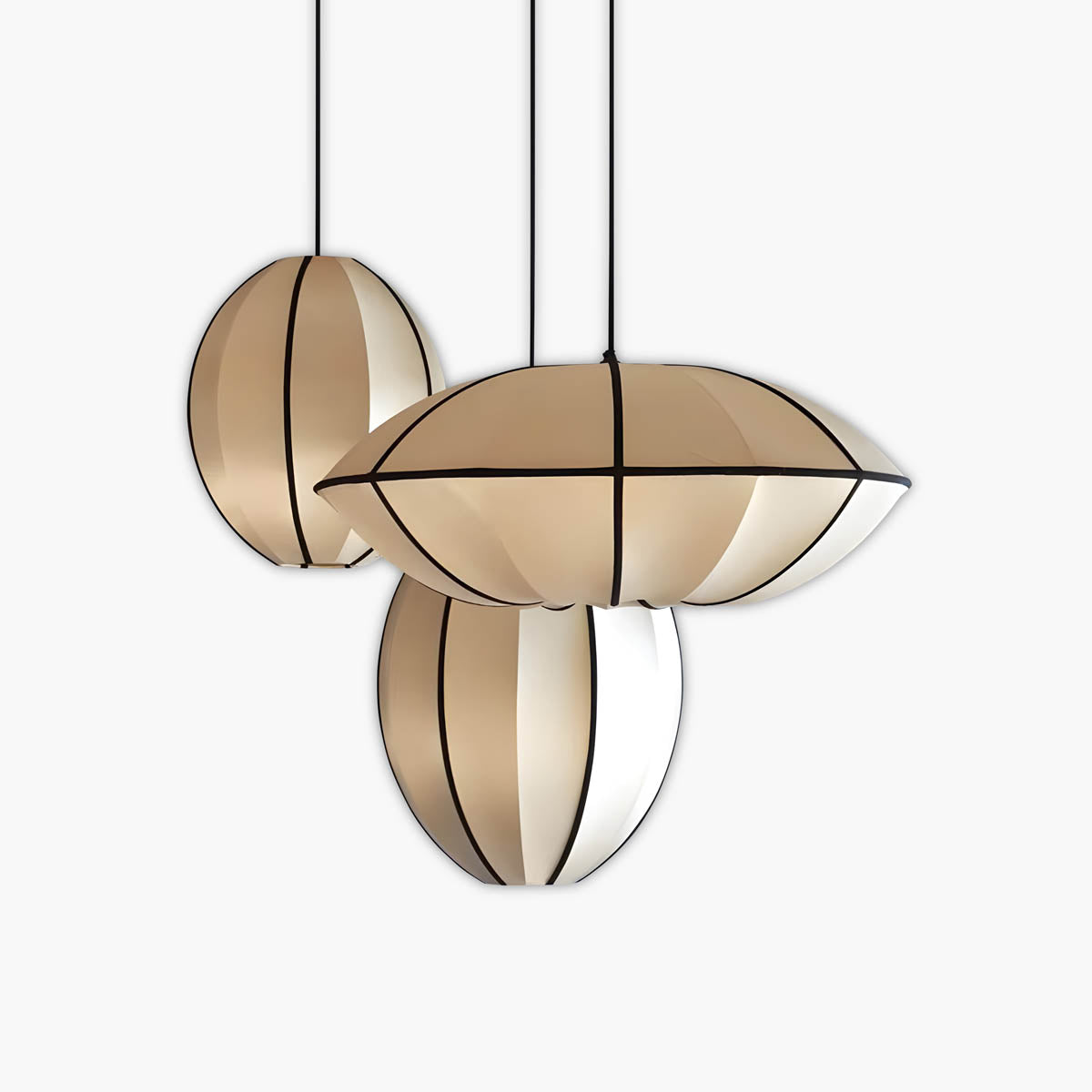Fabric pendant light – soft lantern design