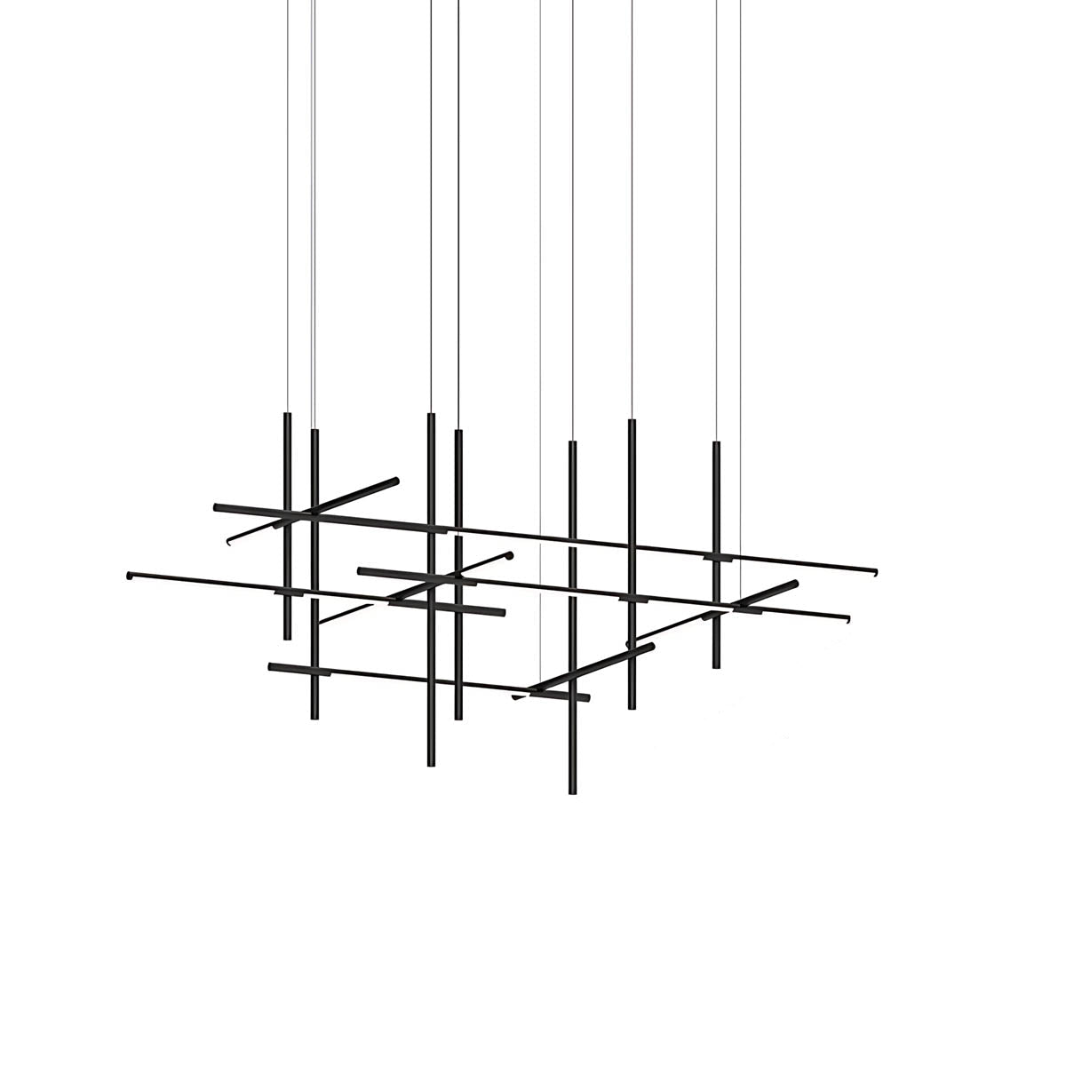 Modern Geometric Alloy & Acrylic Chandelier