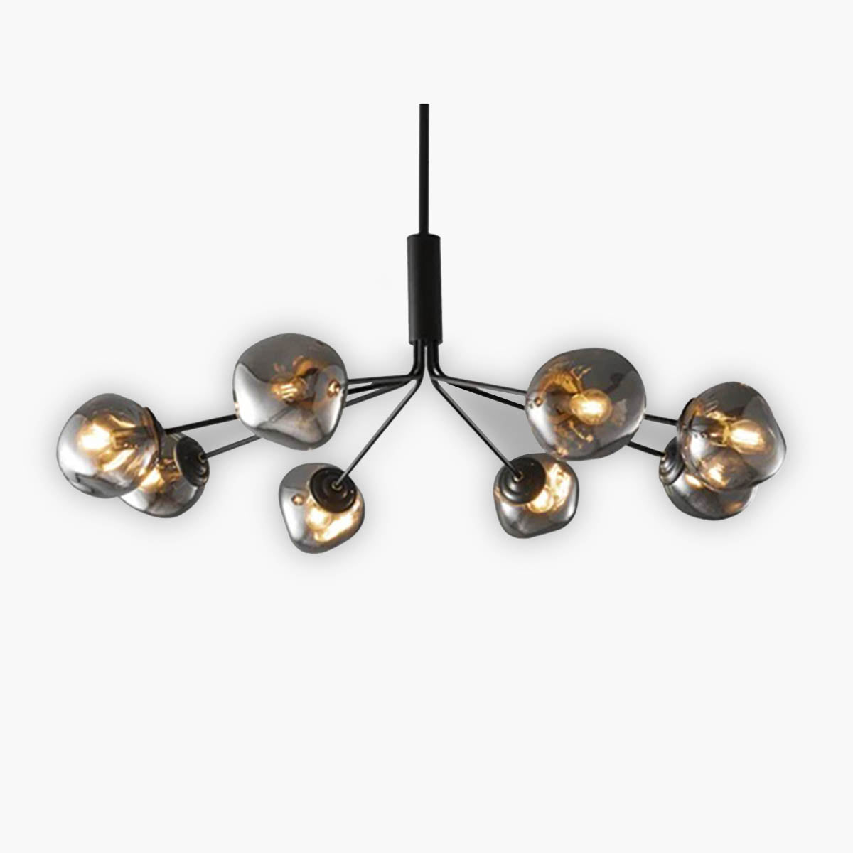 Multi-head Flush / Semi-Flush LED Ceiling Light in Glass & Metal