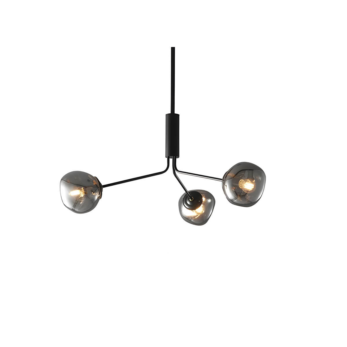 Multi-head Flush / Semi-Flush LED Ceiling Light in Glass & Metal