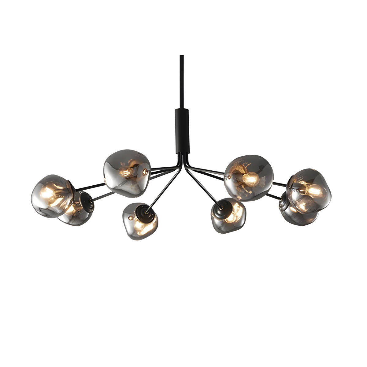 Multi-head Flush / Semi-Flush LED Ceiling Light in Glass & Metal