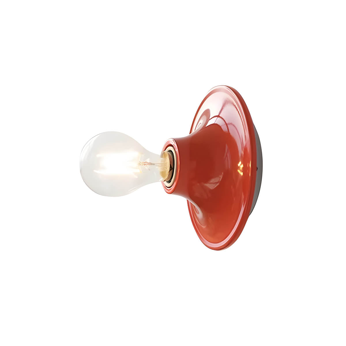 Iron wall light E27 vintage-disc shade