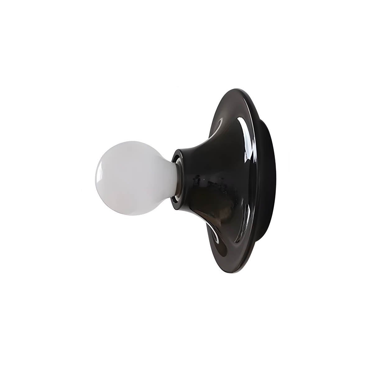 Iron wall light E27 vintage-disc shade