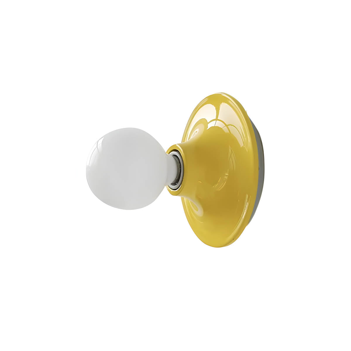 Iron wall light E27 vintage-disc shade