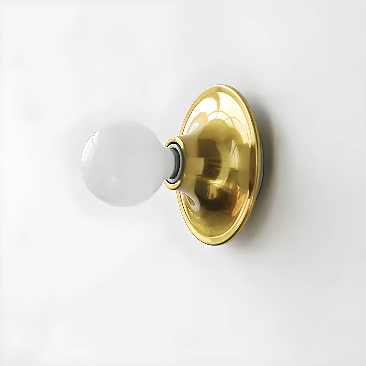 Iron wall light E27 vintage-disc shade