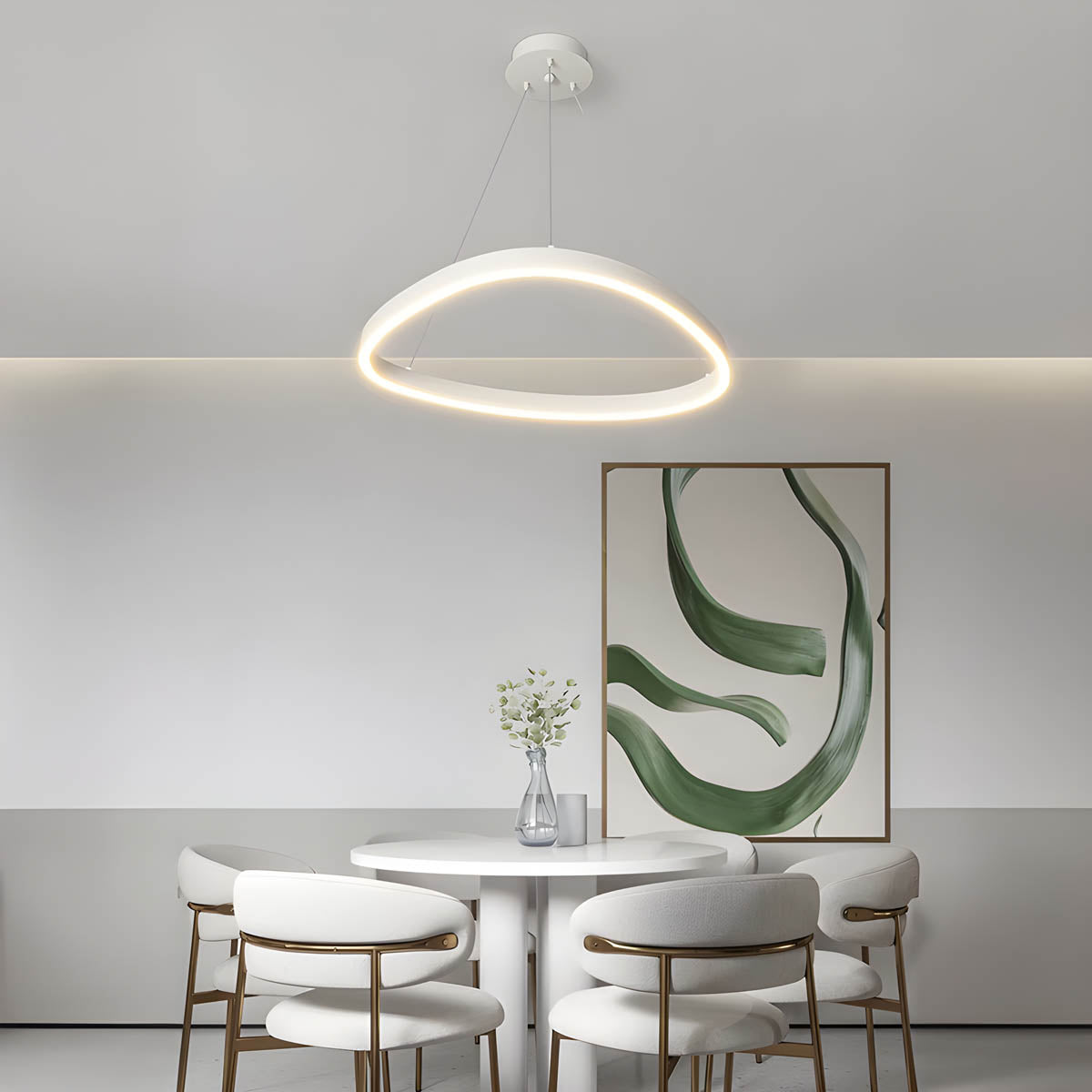 Overlapping Oval Rings LED Pendant & Chandelier NADINE