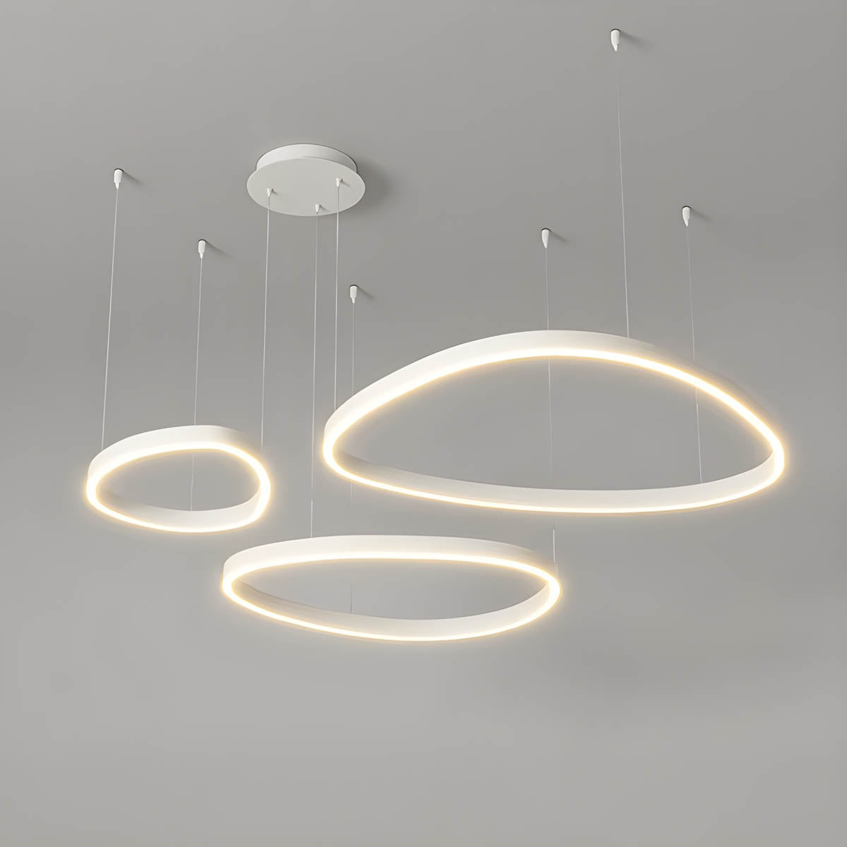 Overlapping Oval Rings LED Pendant & Chandelier NADINE