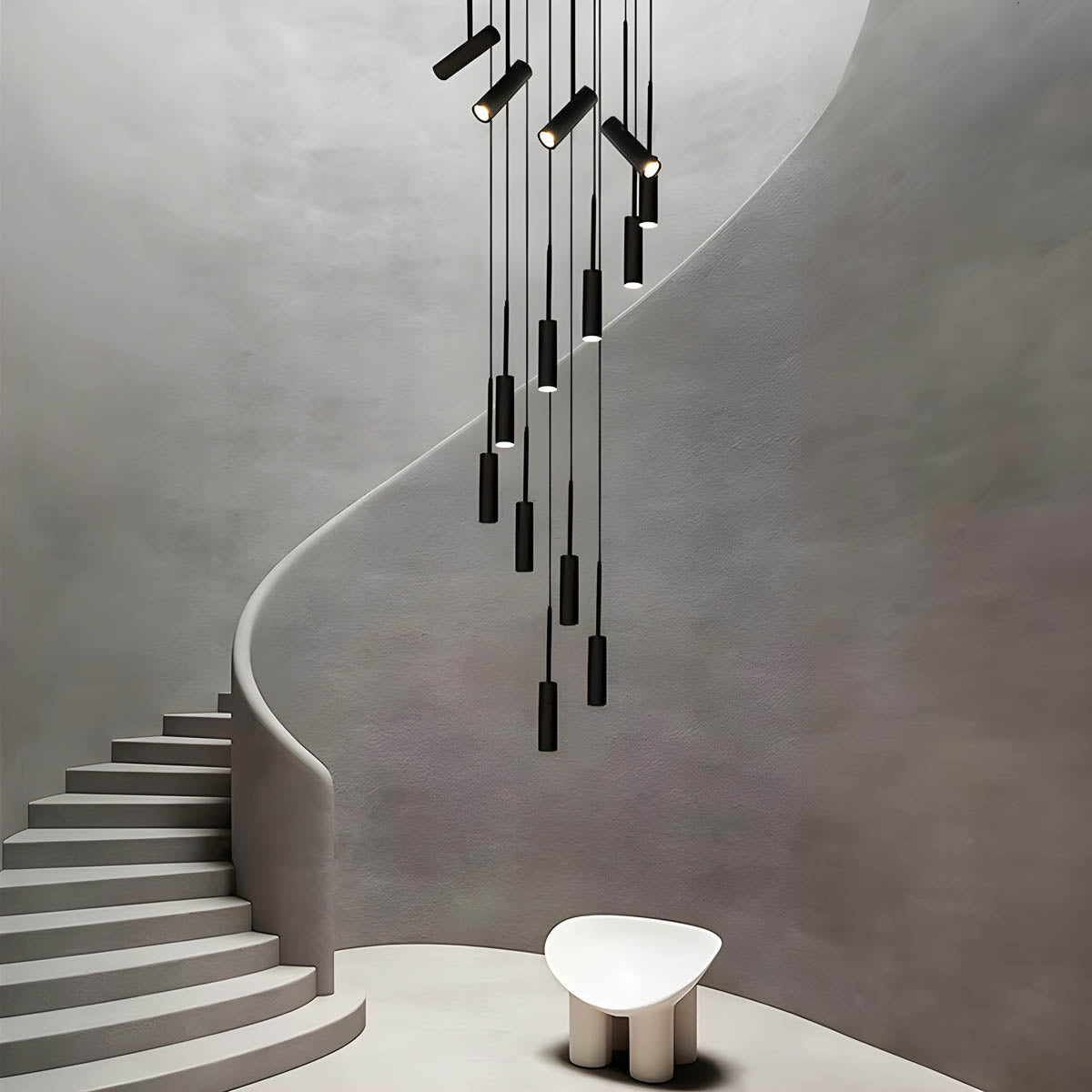 Natalia Adjustable Aluminium & Acrylic Pendant Light with GU10 LED (Multiple-Heads)