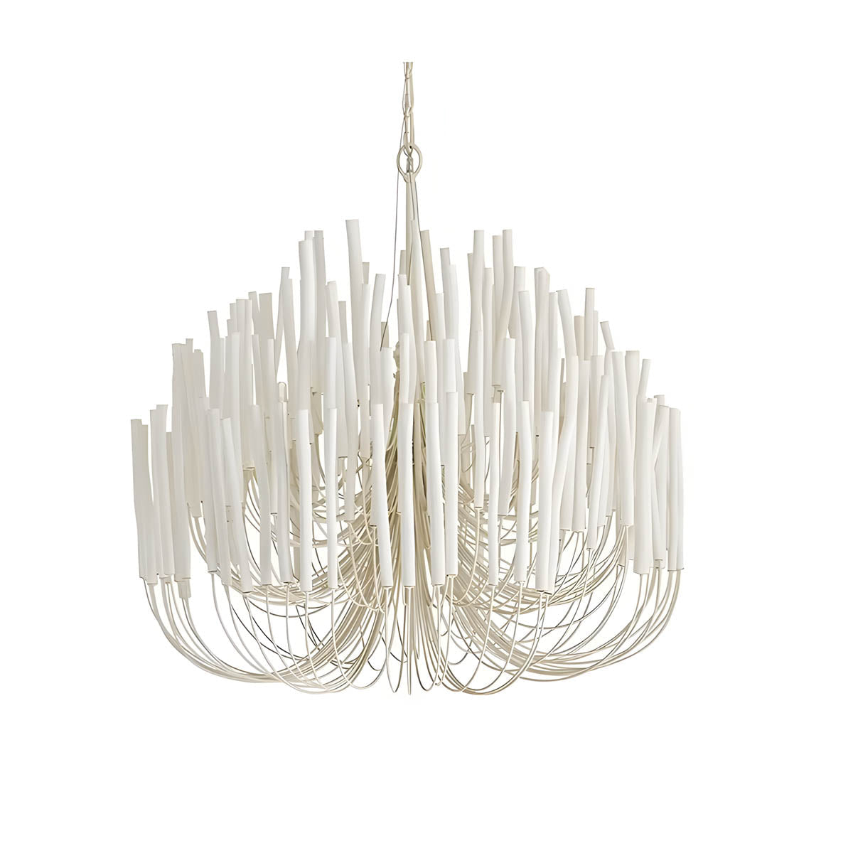 Iron and wood chandelier – modern candle design