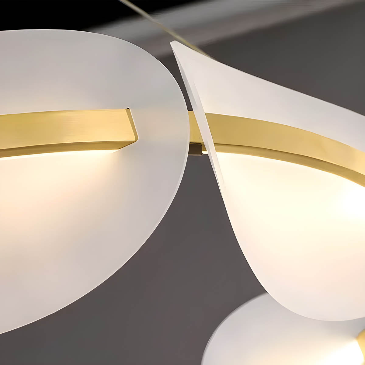 Multi-head Pendant Ceiling Light in Frosted Acrylic & Iron